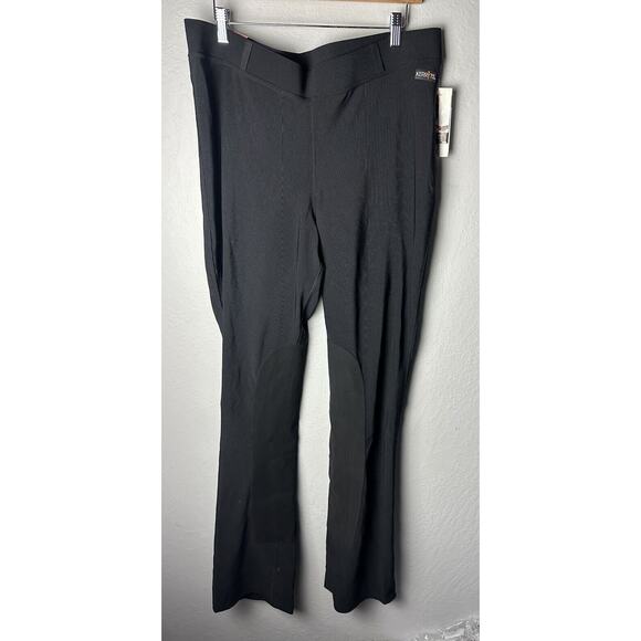 NWT KERRITS Microcord Bootcut Riding Pants 2XL Tall BLACK Pull On Stretch - Picture 1 of 4